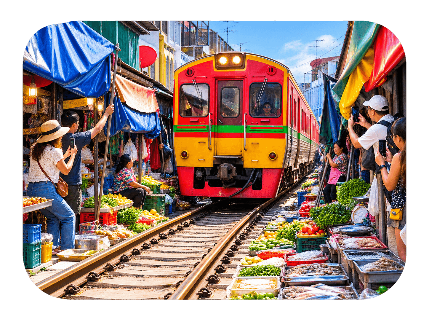 Maeklong Railway Market